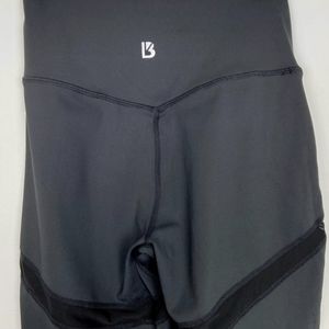 BuffBunny Black high rise Leggings with mesh